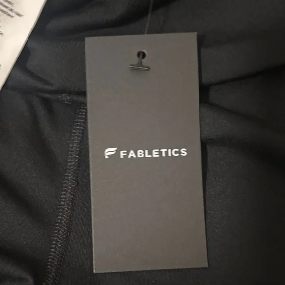 Fabletics Black Performance Leggings fold over leggings - Picture 6 of 9